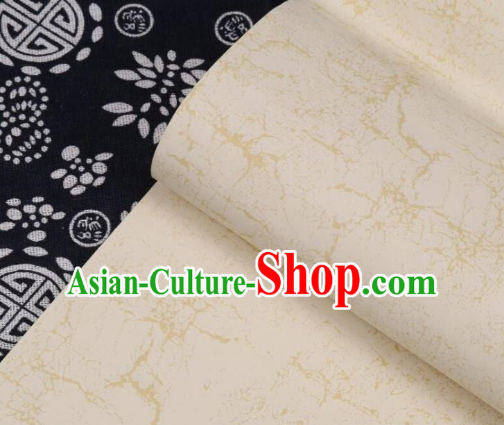 Traditional Chinese Ice Cracks Pattern Calligraphy Beige Paper Handmade The Four Treasures of Study Writing Batik Art Paper
