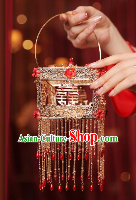 Chinese Ancient Wedding Portable Lantern Accessories Traditional Bride Prop for Women