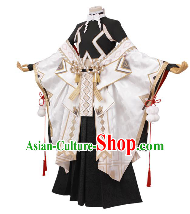 Traditional Chinese Cosplay Fairy Black Costume Ancient Female Swordsman Hanfu Dress for Women