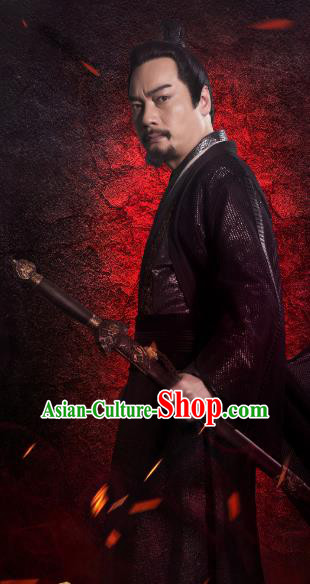 Chinese Ancient Swordsman Jiang Biehe Clothing Historical Drama Handsome Siblings Costume and Headpiece for Men