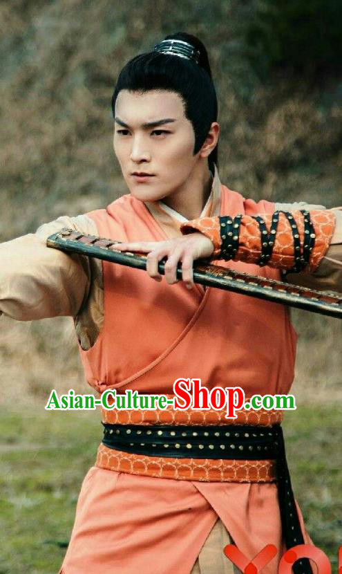 Chinese Ancient State of Qin Swordsman Lian Jin Historical Drama A Step Into The Past Costume for Men