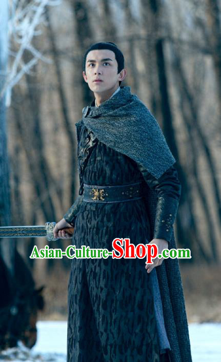 Chinese Ancient Swordsman Baili Hongshuo Clothing Historical Drama Guardians of The Ancient Oath Costume for Men