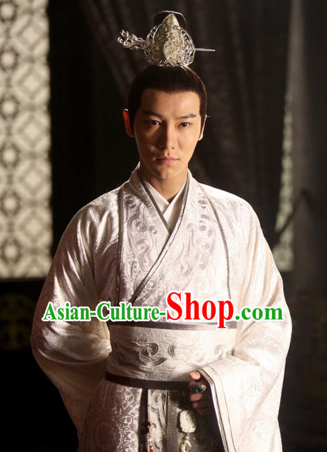 Swords of Legends Chinese Ancient Royal Prince Li Niao Clothing Historical Drama Costume and Headwear for Men