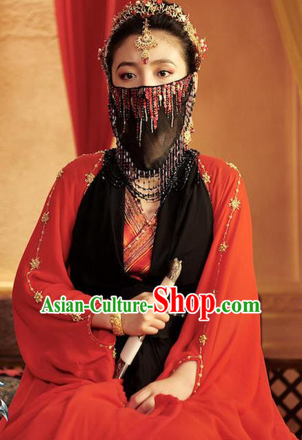 Chinese Ancient Tang Dynasty Maidservant Ye Yuanan Dress Historical Drama An Oriental Odyssey Costume and Headpiece for Women