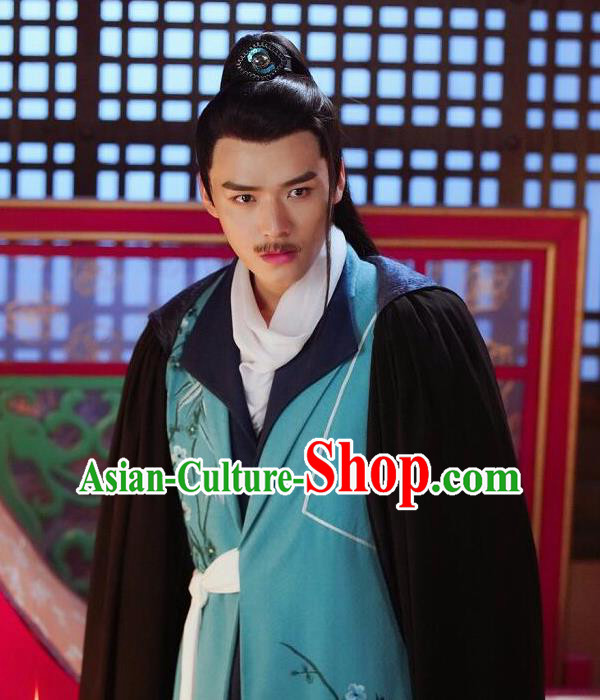 Drama Jueshi Qianjin Chinese Ancient Royal Prince Zhong Wumei Costume and Headpiece Complete Set
