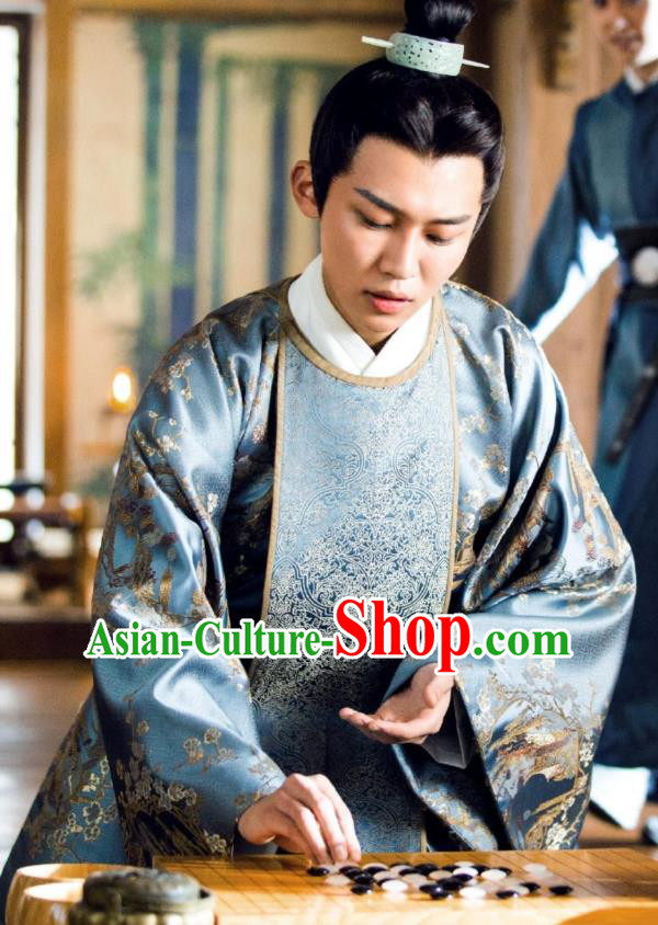 Chinese Ancient Prince Hanfu Clothing and Jade Hairpin Drama Love of Thousand Years Childe Li Yuan Historical Costumes
