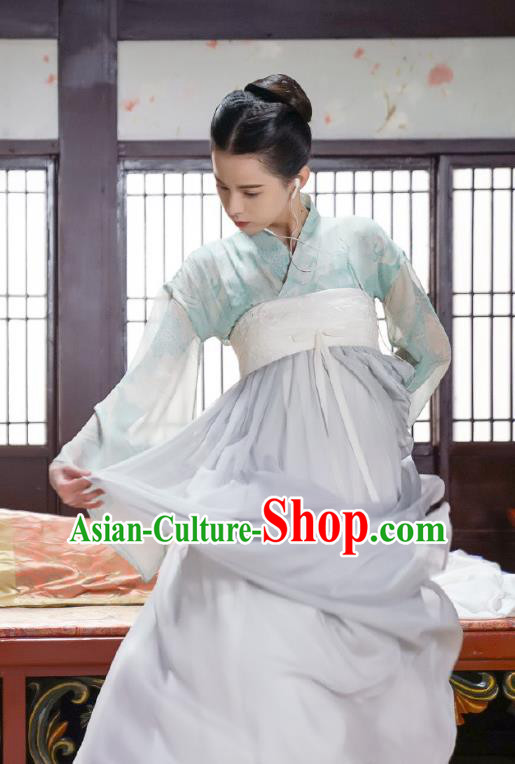 Chinese Ancient Rani Hanfu Dress Garment and Headwear Drama To Get Her Princess Lin Zhengzheng Apparels Costumes