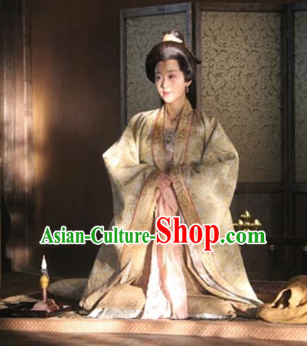 Chinese Ancient Queen Apparels Garment Court Lady Hanfu Dress and Headpieces Drama Control by Zhen Guan Empress Zhangsun Costumes