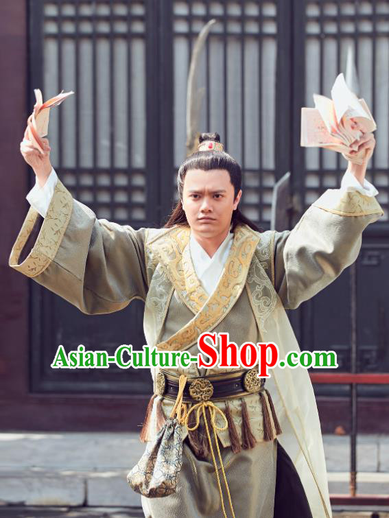 Chinese Ancient Merchant Apparels Costumes and Headwear Wuxia Drama Xiya Xia Landlord Ai Jin Garment