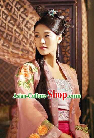 Chinese Ancient Ming Dynasty Dress Apparels Costumes and Headpieces Drama Legend of the Concubinage Female Swordsman Qin Zhiruo Garment