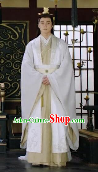Chinese Ancient Emperor of Cheng Yu Kingdom Garment Drama Eternal Love of Dream Mortal Song Xuanren Costumes and Headwear