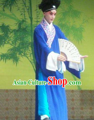 Chinese Peking Opera Young Men Costumes Selling Youlang Exclusive to the Flower Leader Kun Opera Qin Zhong Apparels Garment and Hat