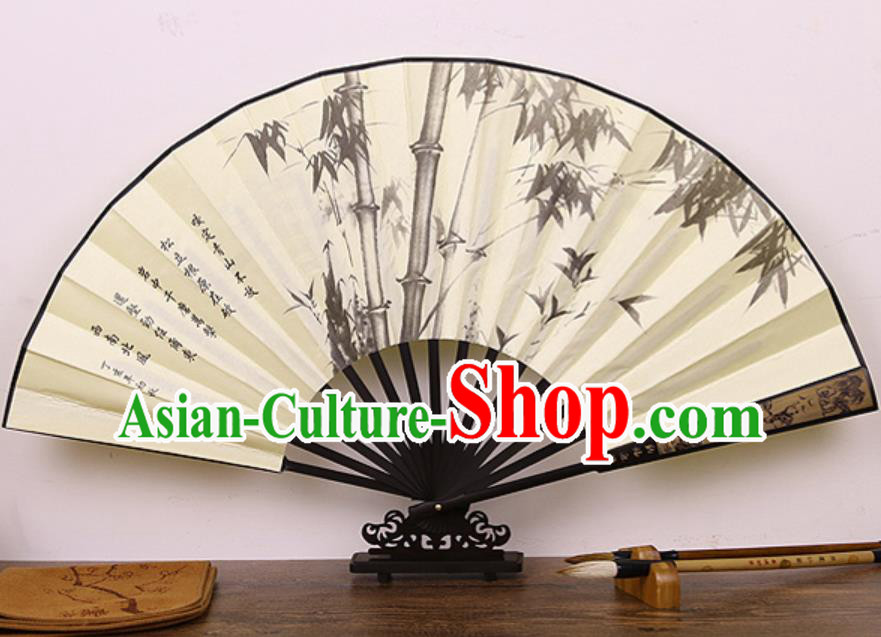 Handmade Chinese Printing Bamboo Silk Fan Traditional Classical Dance Accordion Fans Folding Fan
