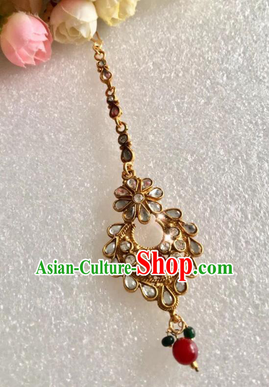 Indian Traditional Wedding Eyebrows Pendant Asian India Bride Headwear Jewelry Accessories for Women