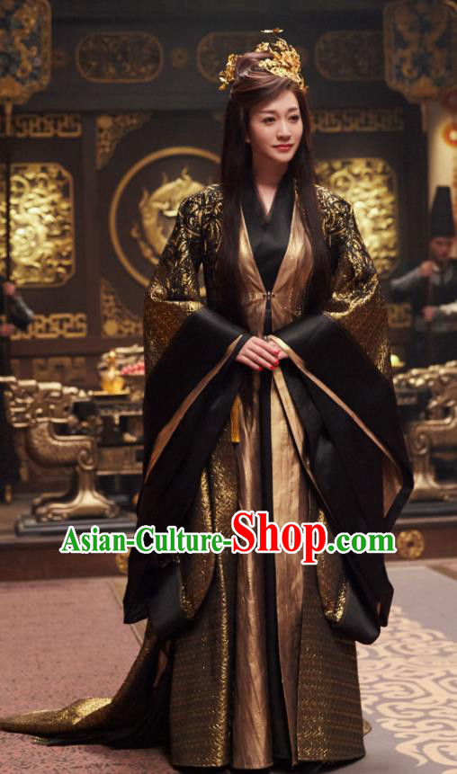 Chinese Ancient Drama Elder Princess Li Yunrui Qing Yu Nian Joy of Life Replica Costume and Headpiece Complete Set