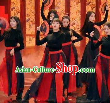 Chinese MangZhong Dance Clothing Traditional Classical Dance Stage Performance Costume for Women