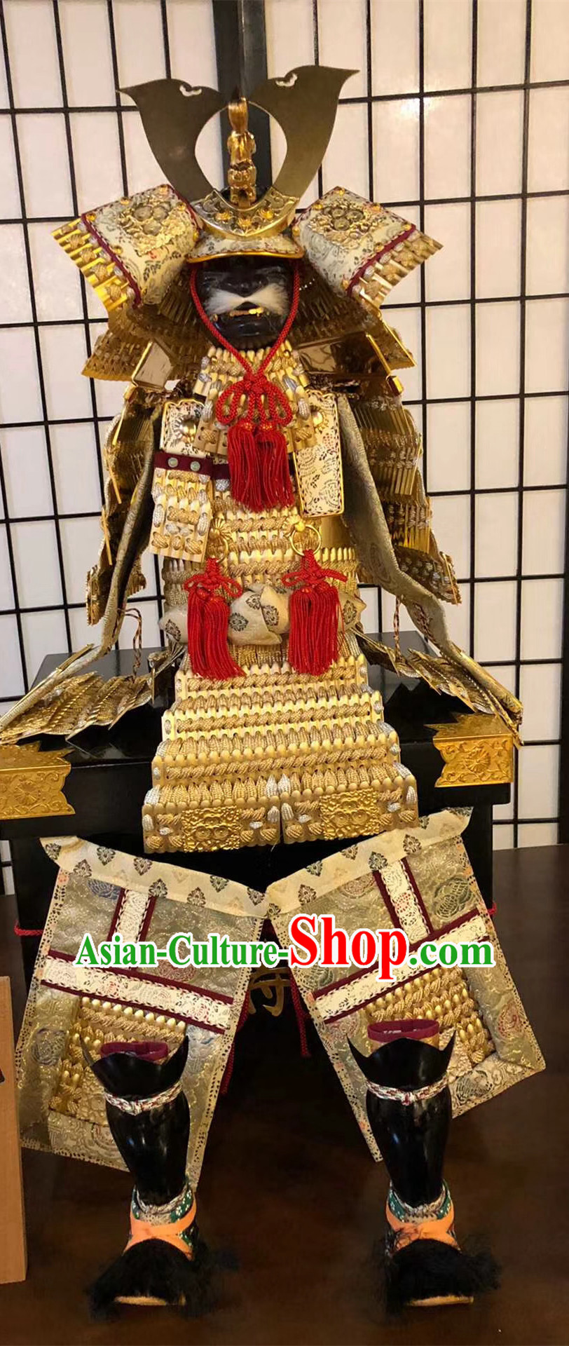 Traditional Japanese Samurai Soldier Armor Suits Cosplay Custom Japan Warrior Apparels Costumes and Helmet