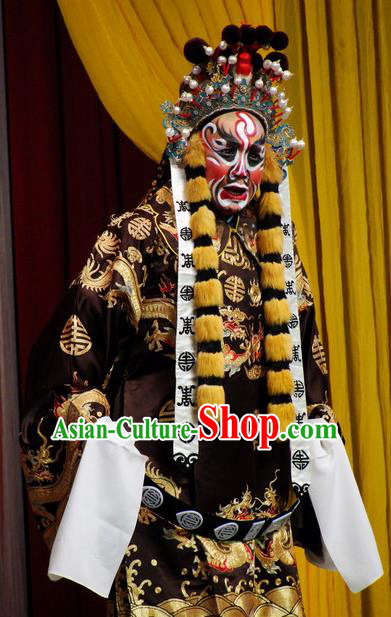 Chinese Classical Kun Opera Painted Face Role Apparels Princess Baihua Peking Opera Elderly Male Wu Sheng Costumes and Headwear