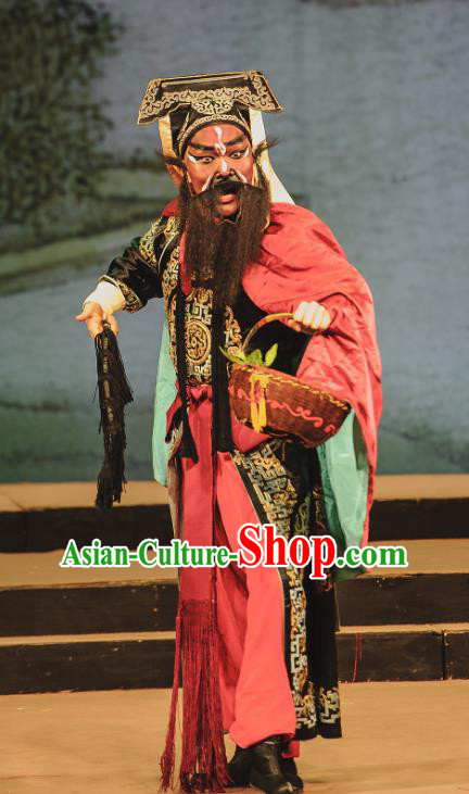 Chinese Classical Kun Opera Yang Guozhong The Palace of Eternal Youth Costumes Garment and Hat Peking Opera Wusheng Apparels