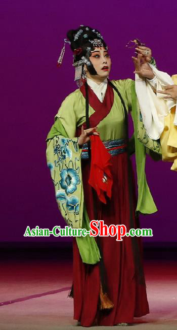 Chinese Kun Opera Actress Costumes The Purple Hairpin Peking Opera Garment Hua Tan Apparels Dress and Hair Ornaments
