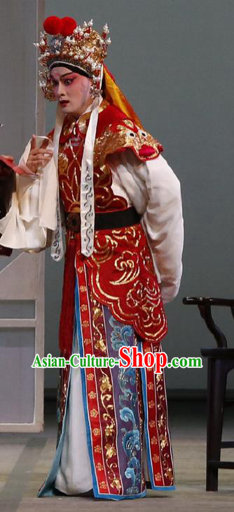 Chinese Classical Kun Opera Young Male Garment and Hat The Purple Hairpin Peking Opera Wusheng Martial Men Costumes