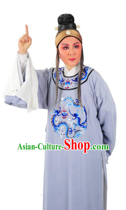 Palm Civet for Prince Chinese Yue Opera Laosheng Apparels Costumes and Headwear Shaoxing Opera Elderly Male Zhao Heng Garment