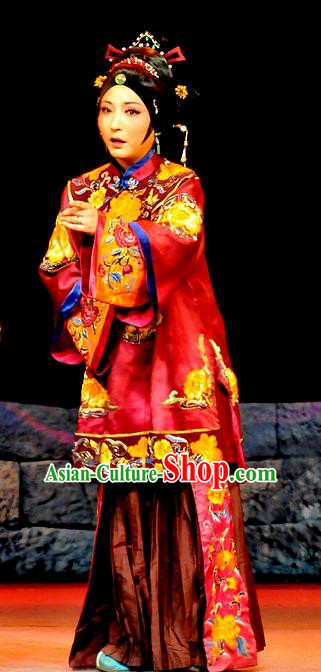Chinese Shaoxing Opera Apparels and Headpieces Yue Opera Liu Hua Xi Young Mistress Dress Garment Costumes
