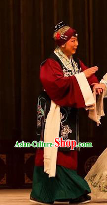 Chinese Kun Opera Elderly Woman Dress Costumes Apparels and Headpieces Heros Kunqu Opera Matchmaker Wang Po Garment