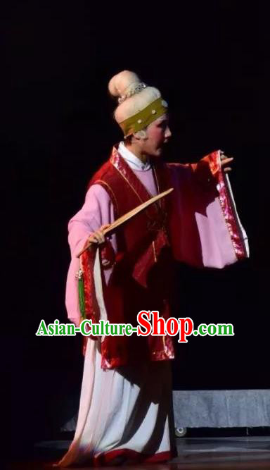 Chinese Shaoxing Opera Old Woman Costumes Apparels and Headdress Yue Opera Elderly Female Dress Garment