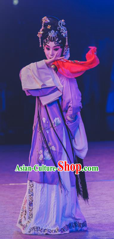Chinese Kun Opera Actress Princess Yao Fang Dress Apparels Costumes and Headdress Nan Ke Dream Kunqu Opera Hua Tan Garment