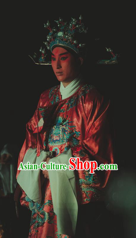 Chinese Kun Opera Number One Scholar Nan Ke Dream Garment and Headwear Kunqu Opera Xiaosheng Costumes Apparels Clothing