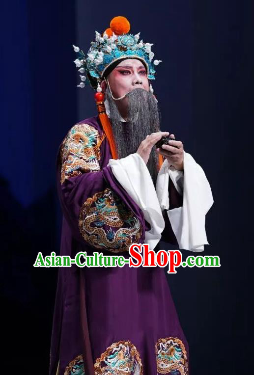 Rain on the Phoenix Tree Chinese Kun Opera Emperor Garment Costumes and Headwear Kunqu Opera Laosheng Apparels Informal Clothing