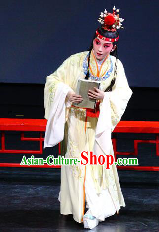 Chinese Kun Opera Dream of Red Mansions Jia Baoyu Apparels Garment Costumes and Headwear Kunqu Opera Young Childe Clothing