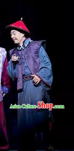 Rong Bao Zhai Chinese Kun Opera Figurant Apparels and Hat Garment Costumes Kunqu Opera Soldier Clothing