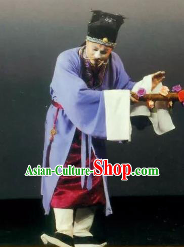 Golden Seal Chinese Kun Opera Clown Apparels and Headwear Kunqu Opera Chou Role Garment Costumes