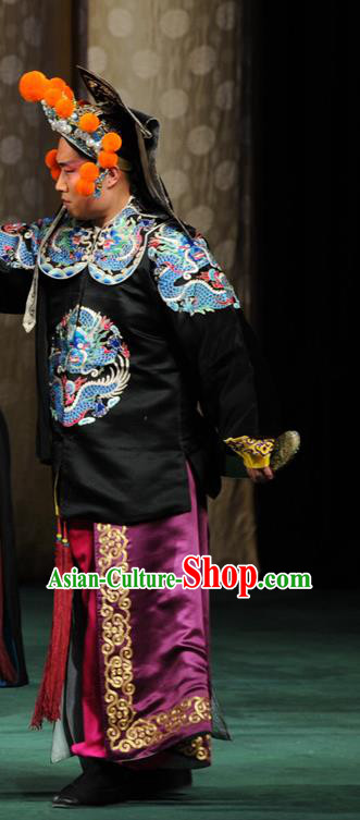 Yu Jia Le Chinese Kun Opera Wusheng Apparels Costumes and Headwear Kunqu Opera Martial Male Garment Bodyguard Clothing