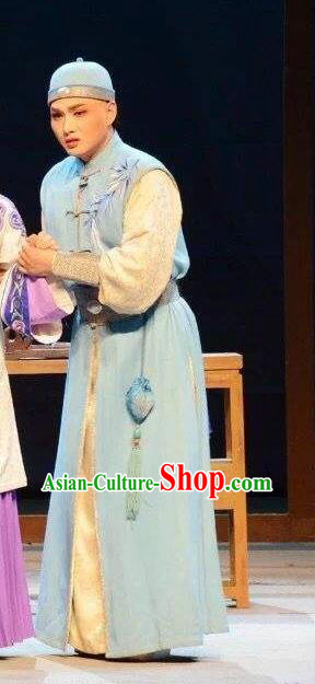 Bu Yue Lei Chi Chinese Huangmei Opera Young Male Apparels Costumes and Headwear Kunqu Opera Qing Dynasty Niche Garment Clothing