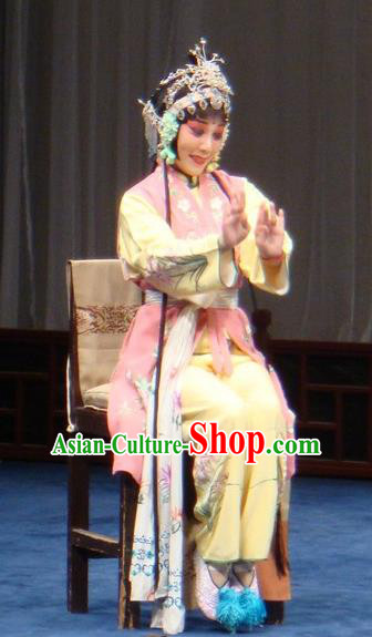 Traditional Chinese Kun Opera Maidservant Costumes and Headdress The Legend of Hairpin Traditional Kunqu Opera Servant Girl Yun Xiang Garment Apparels