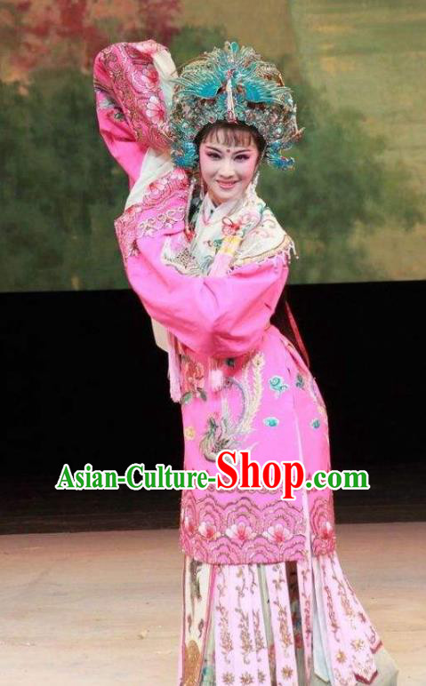 Chinese Shaoxing Opera Diva Hua Tan Dress Yue Opera The Arrogant Princess Apparels Garment Court Lady Costumes and Phoenix Coronet