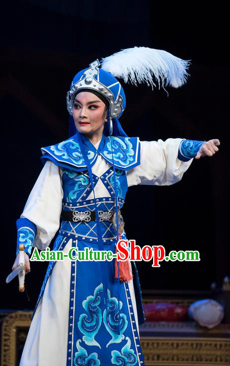 Chinese Shaoxing Opera Martial Male Garment Classical Yue Opera Desert Prince Young Men Apparels Wusheng Costumes and Headpiece