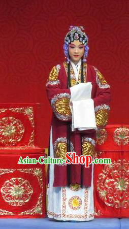 Chinese Ping Opera Bride Flower a Matchmaker Costumes and Headdress Traditional Pingju Opera Hua Tan Red Dress Garment Wedding Apparels