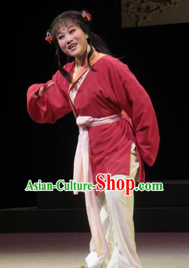 Chinese Yue Opera Wa Wa Sheng Costumes Garment Shuang Yu Chan Shaoxing Opera Clothing Young Boy Apparels and Headwear