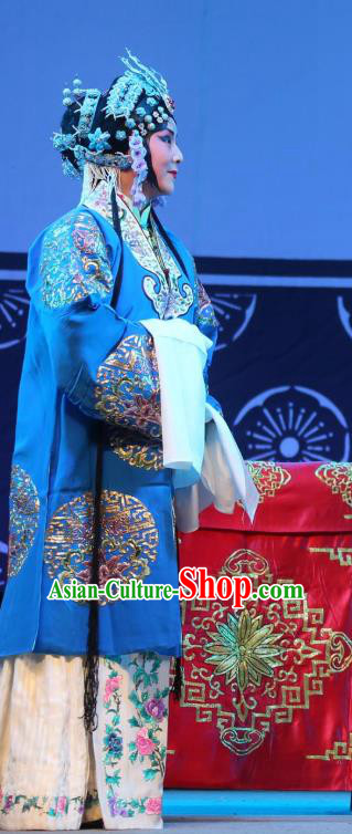 Chinese Shaoxing Opera Rich Dame Dress Garment A Tragic Marriage Yue Opera Costumes Lao Dan Apparels and Headdress