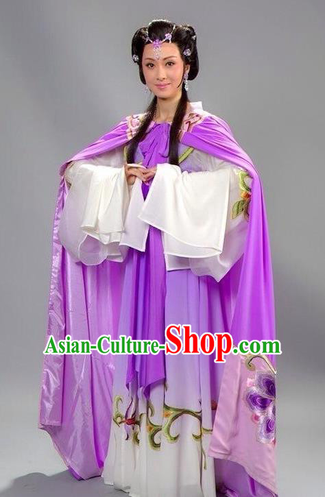 Chinese Shaoxing Opera An Lingrong Costumes Yue Opera Zhen Huan Apparels Hua Tan Garment Imperial Consort Dress and Headpieces