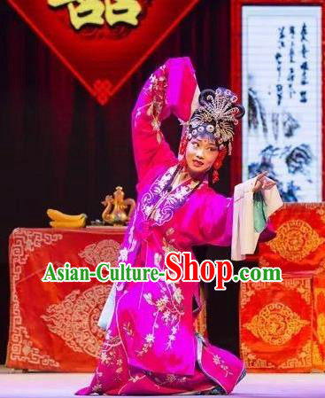 Chinese Shaoxing Opera Actress Garment and Headpieces Yue Opera Tell On Sargam Apparels Dress Hua Tan Zhang Zhenzhu Costumes