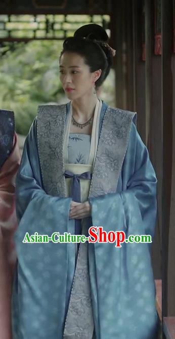 Chinese Song Dynasty Noble Dame Historical Costumes and Hair Accessories Drama Serenade of Peaceful Joy Ancient Court Lady Garment Dress Apparels