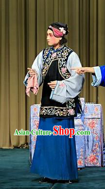Chinese Beijing Opera Old Woman Apparels Costumes and Headdress Love in the Wardrobe Traditional Peking Opera Pantaloon Dress Elderly Dame Garment