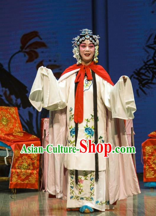 Chinese Beijing Opera Actress Apparels Ba Zhen Tang Costumes and Headpieces Traditional Peking Opera Hua Tan Dress Diva Garment