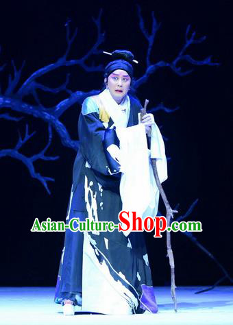 Su Qin Chinese Peking Opera Political Strategists Garment Costumes and Headwear Beijing Opera Young Man Apparels Scholar Clothing