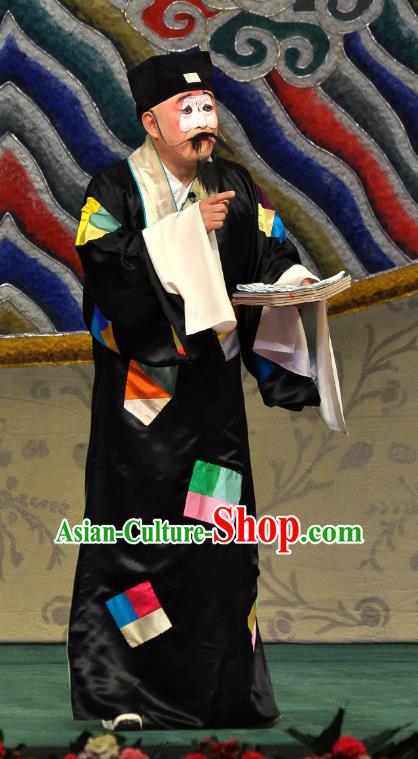 Su Xiaomei Chinese Peking Opera Poor Male Garment Costumes and Headwear Beijing Opera Pauper Apparels Clothing